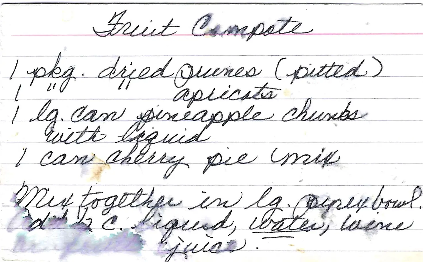 Original Handwritten Card