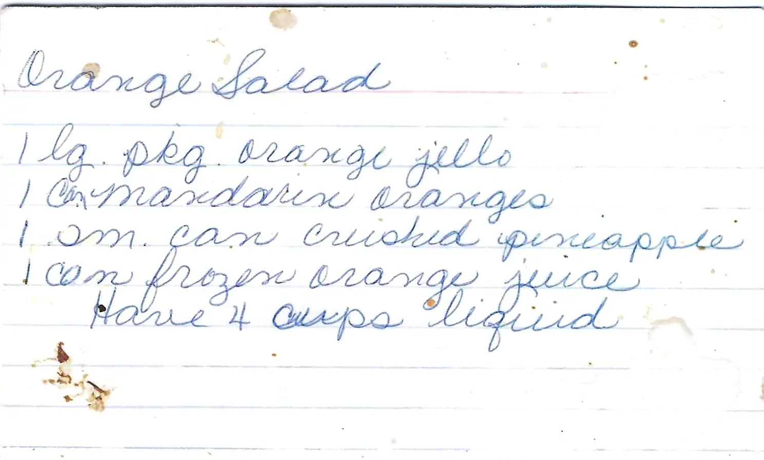Original Handwritten Card