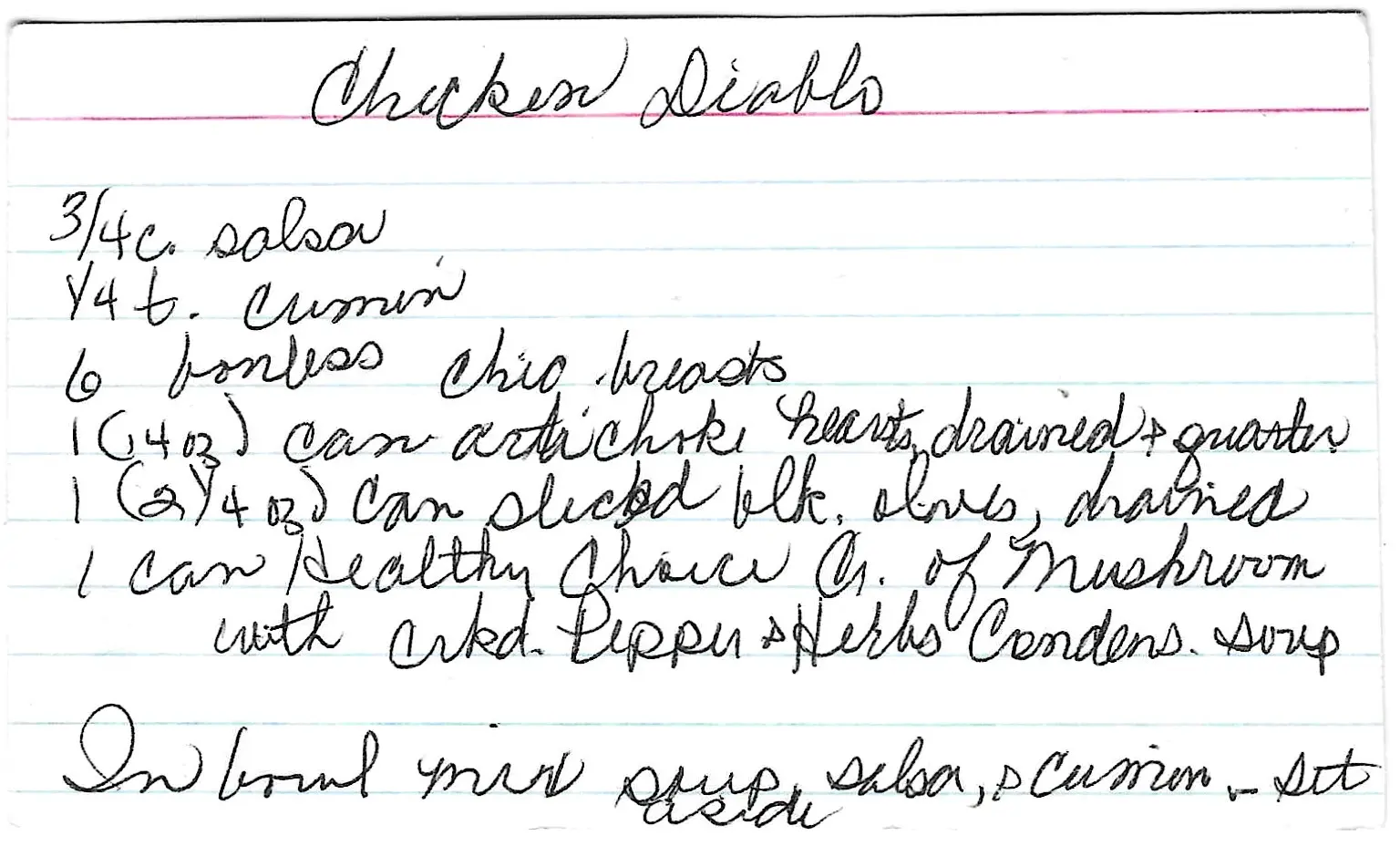 Original Handwritten Card