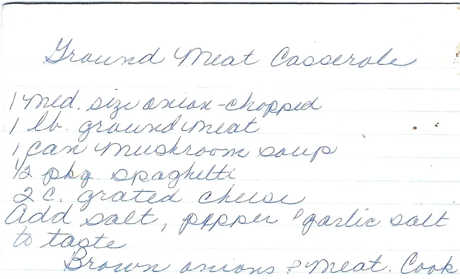 Original Handwritten Card