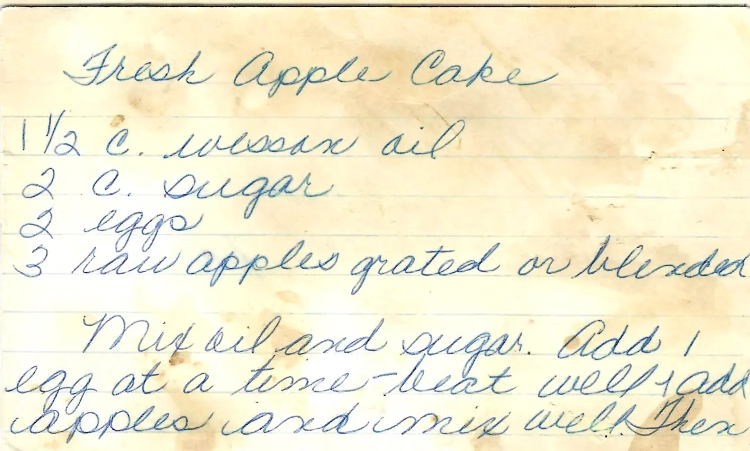 Original Handwritten Card