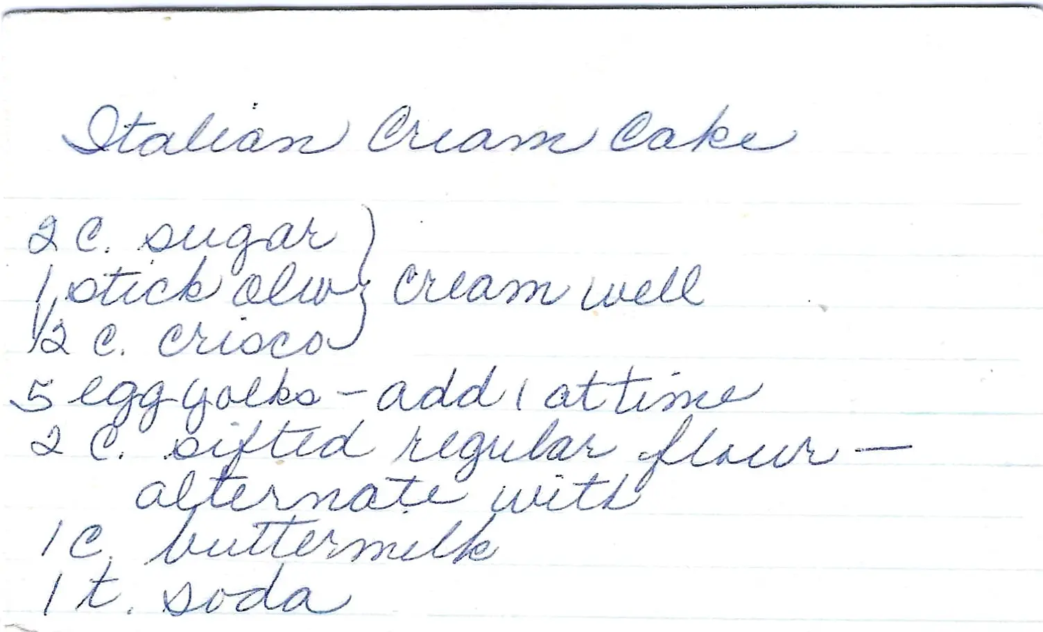 Original Handwritten Card