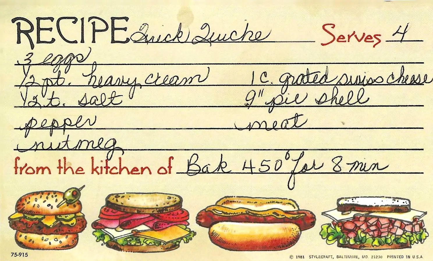 Original Handwritten Card