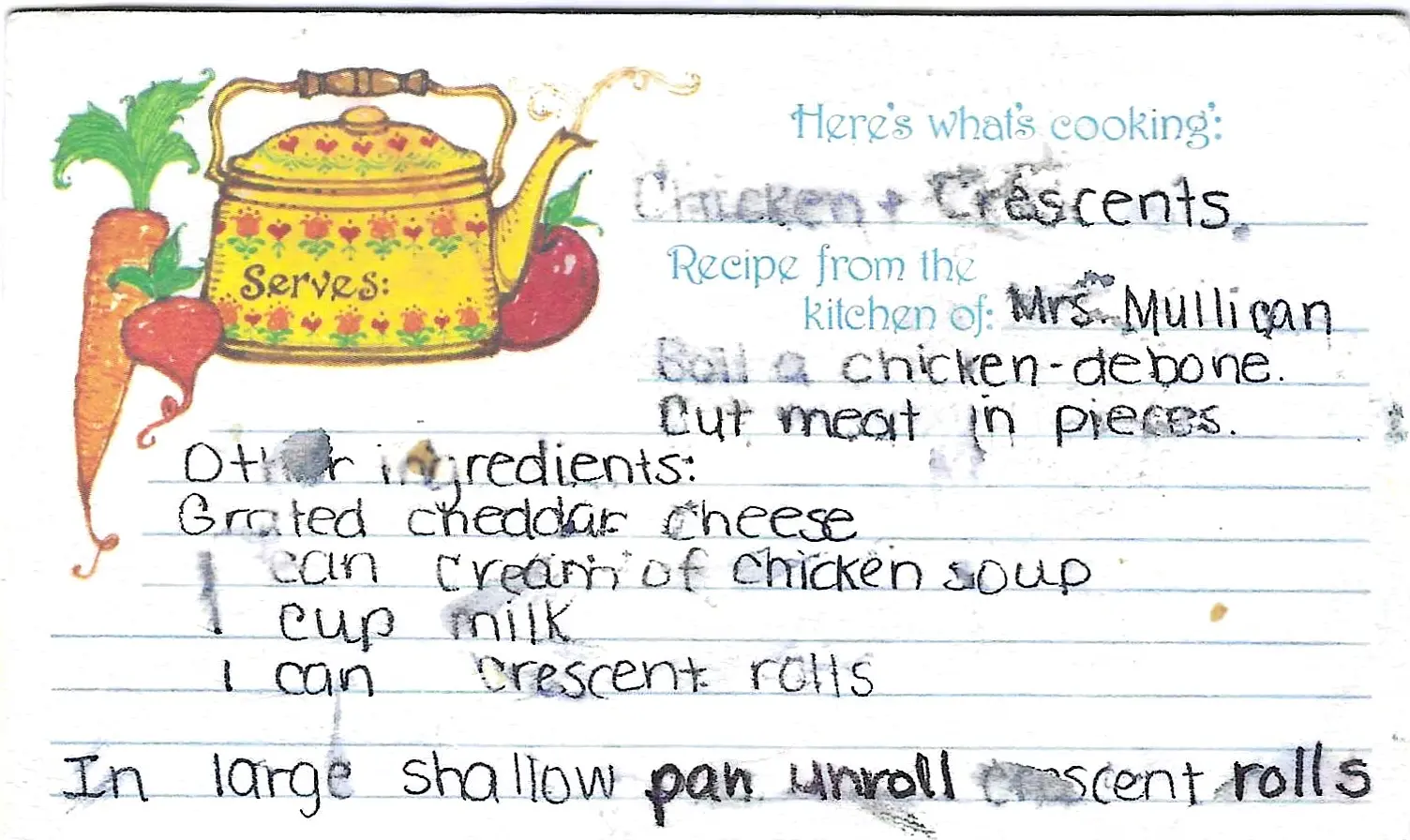Original Handwritten Card