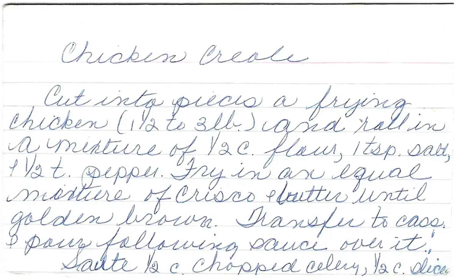 Original Handwritten Card
