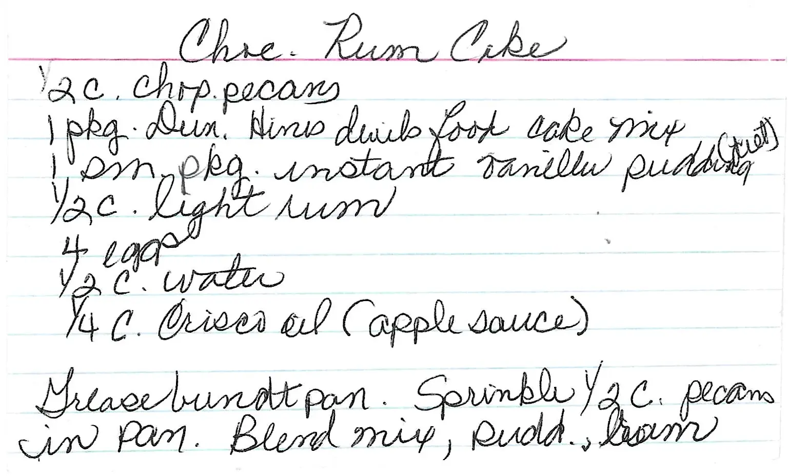 Original Handwritten Card