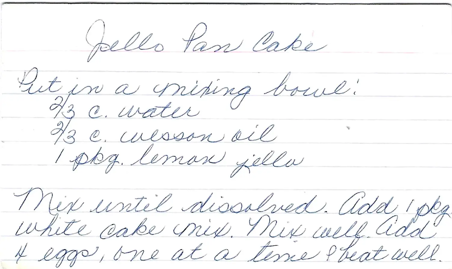 Original Handwritten Card