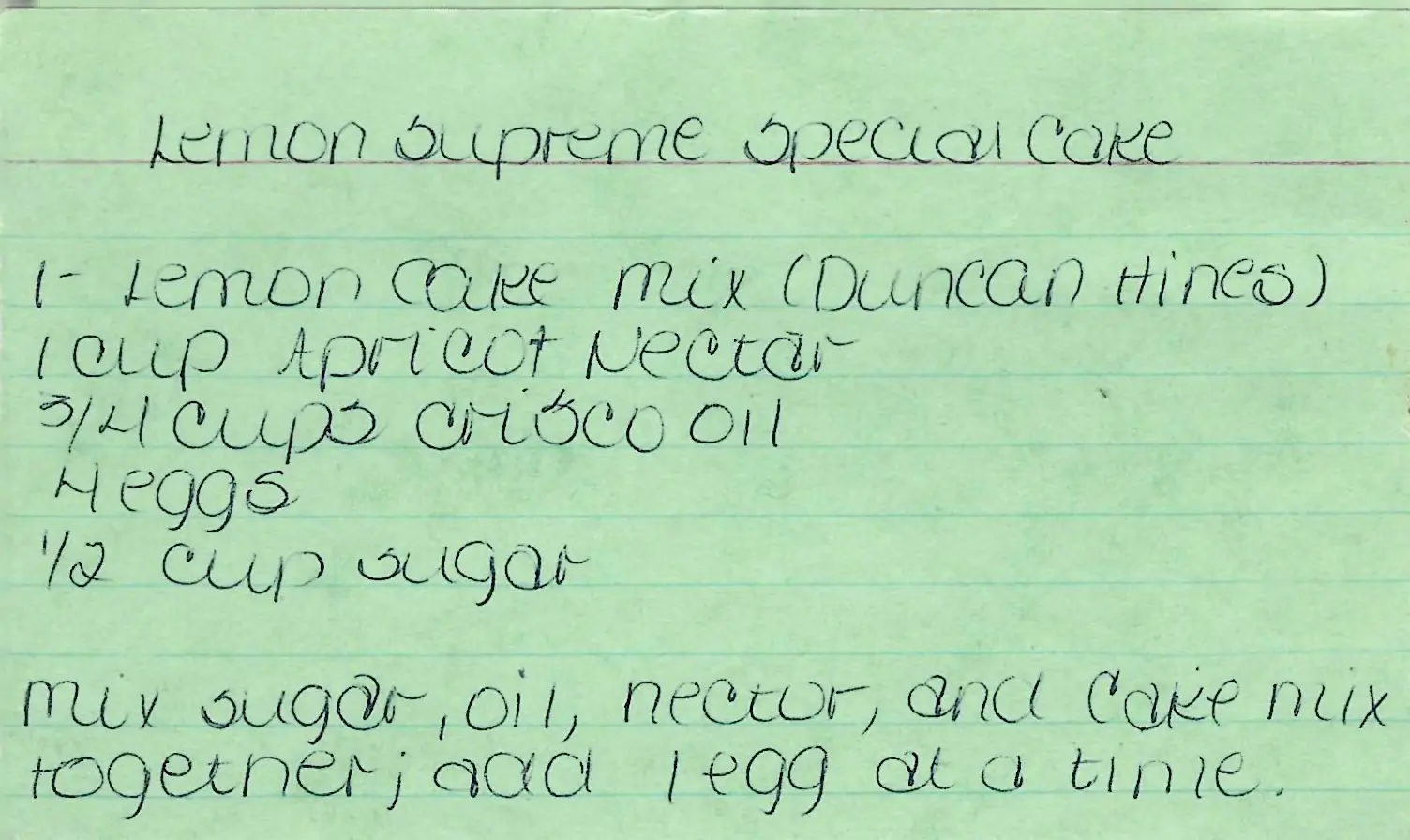 Original Handwritten Card