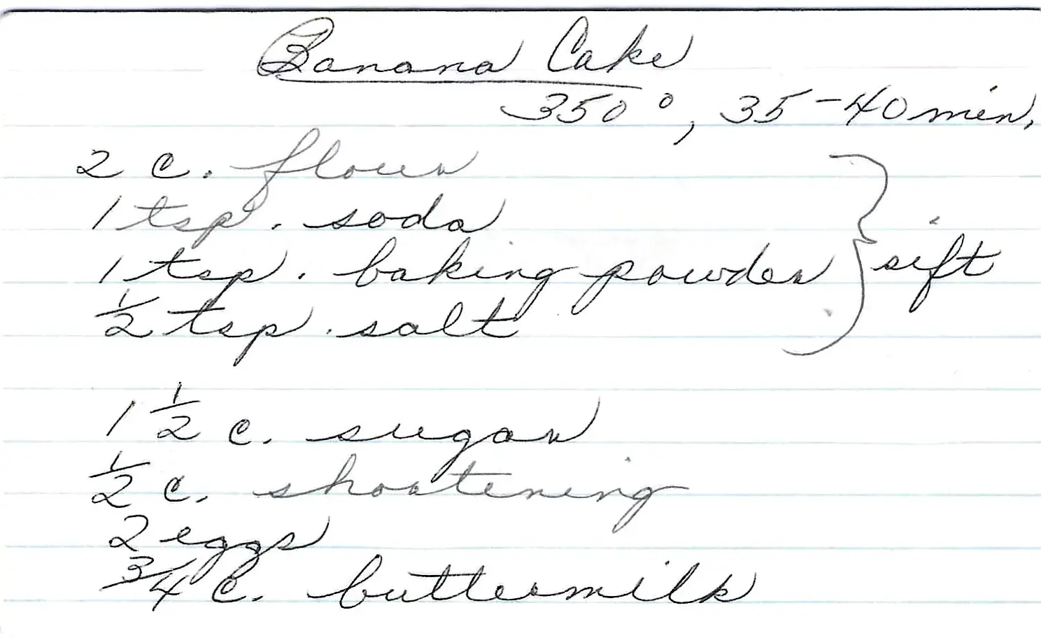 Original Handwritten Card
