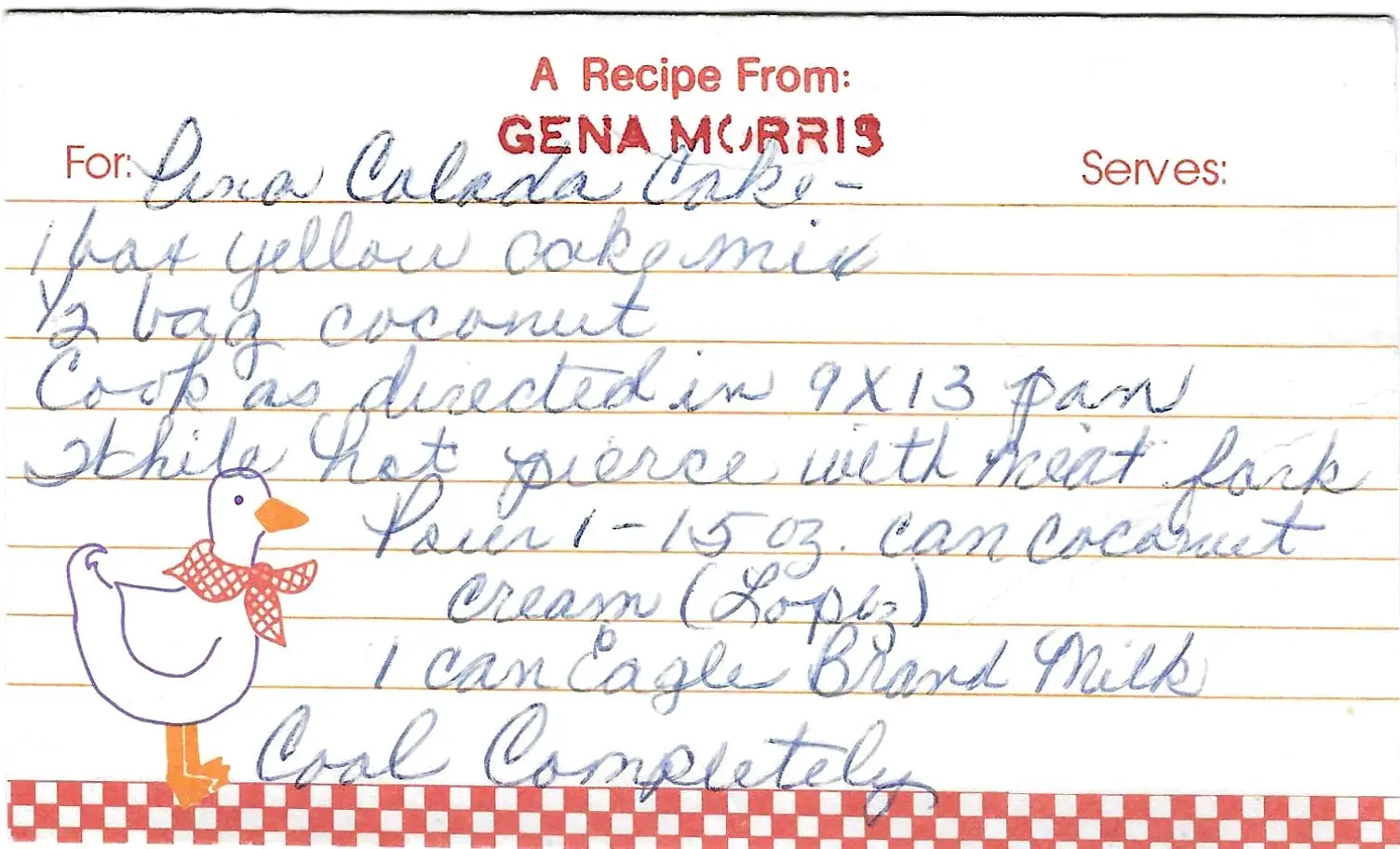 Original Handwritten Card