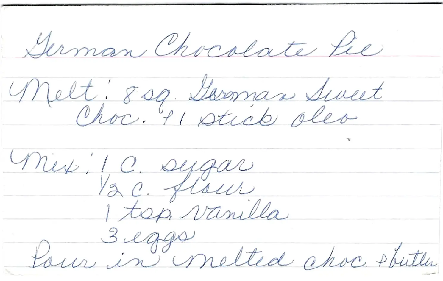 Original Handwritten Card