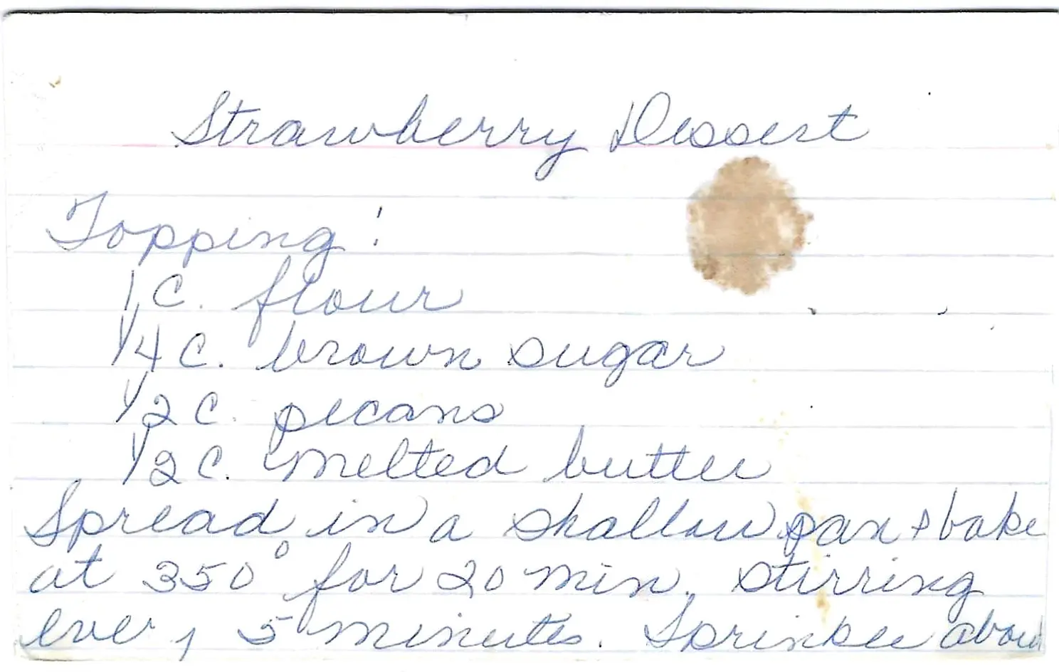 Original Handwritten Card