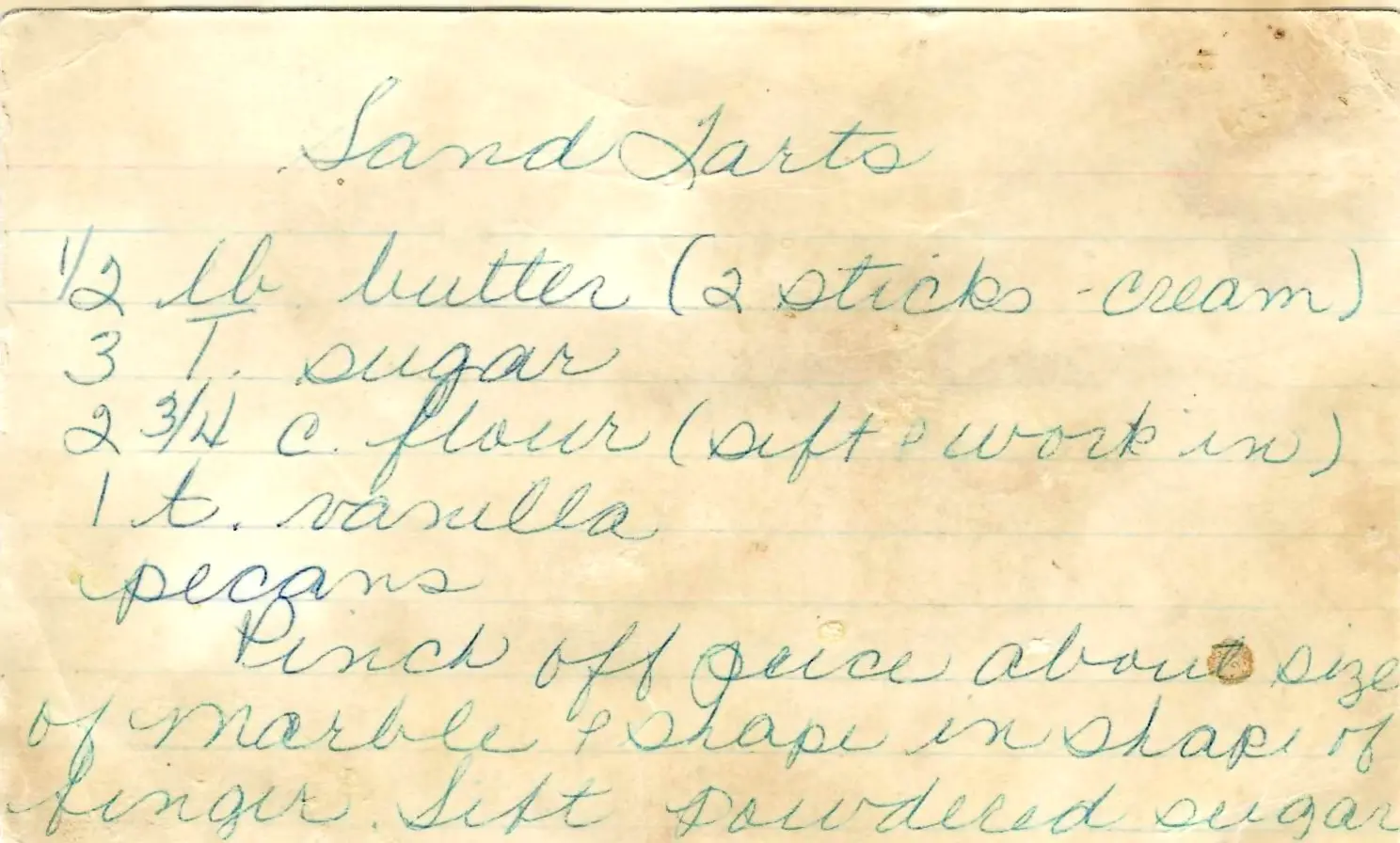 Original Handwritten Card