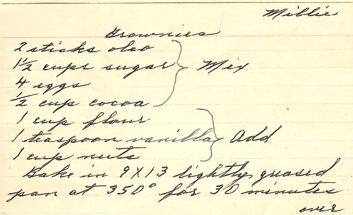 Original Handwritten Card