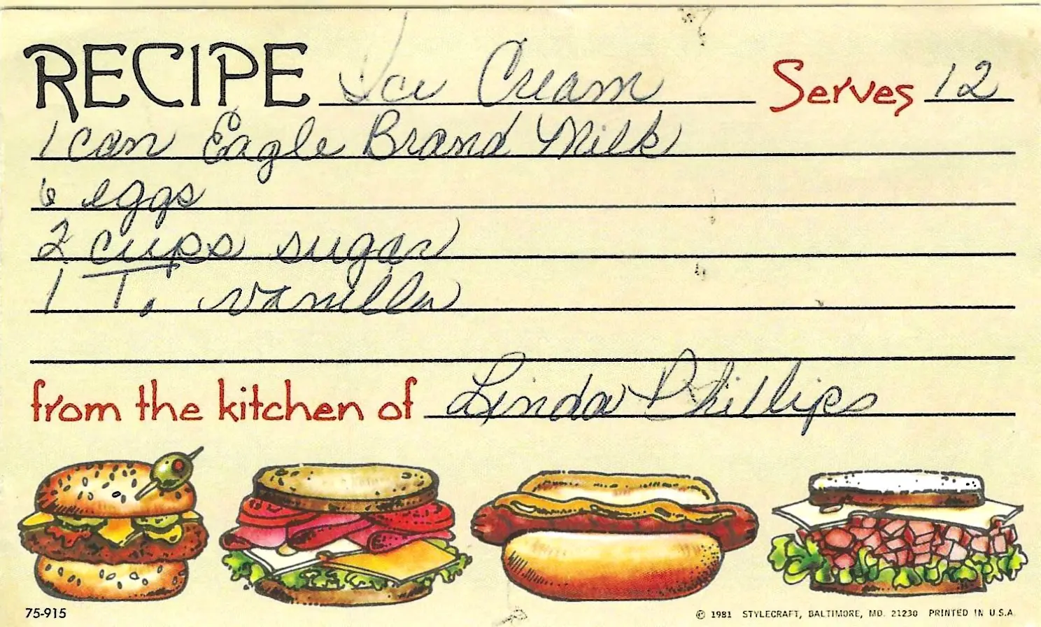 Original Handwritten Card