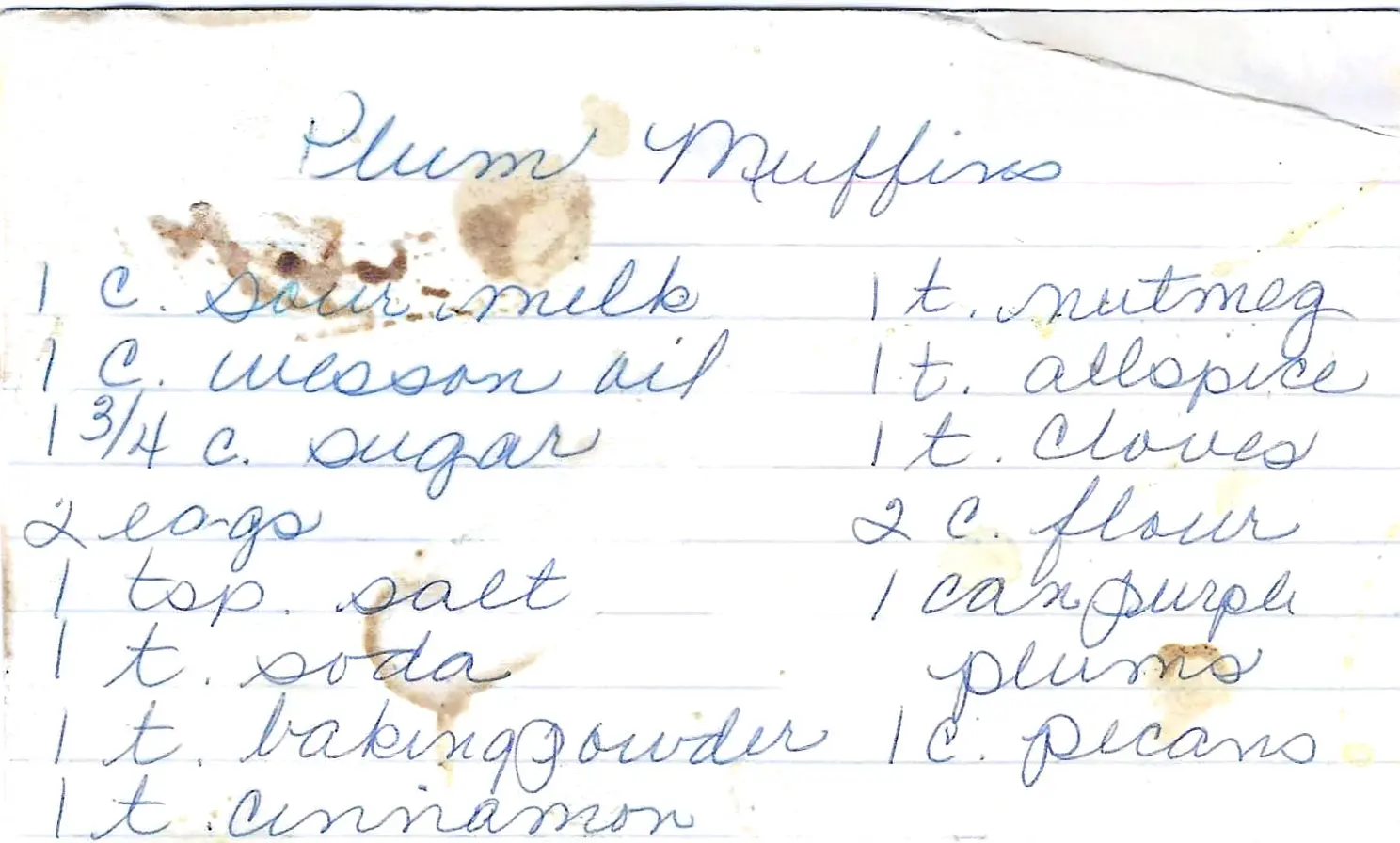Original Handwritten Card