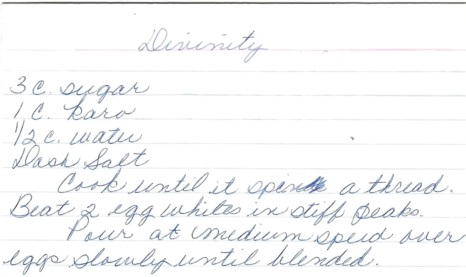 Original Handwritten Card