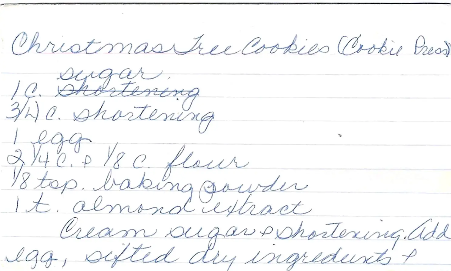 Original Handwritten Card