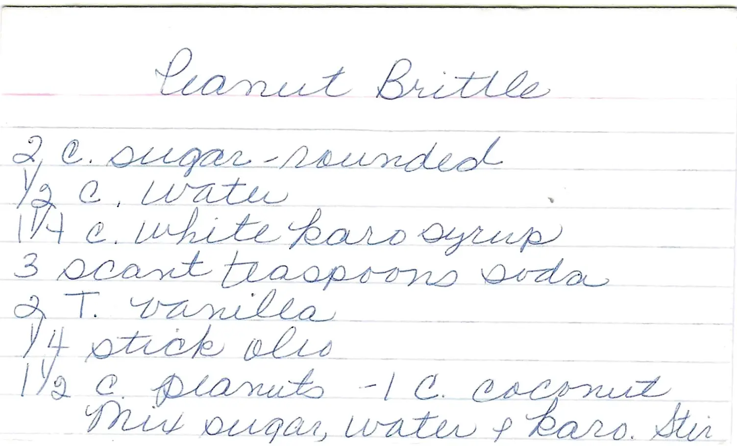 Original Handwritten Card