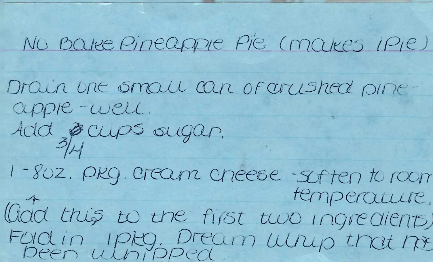 Original Handwritten Card