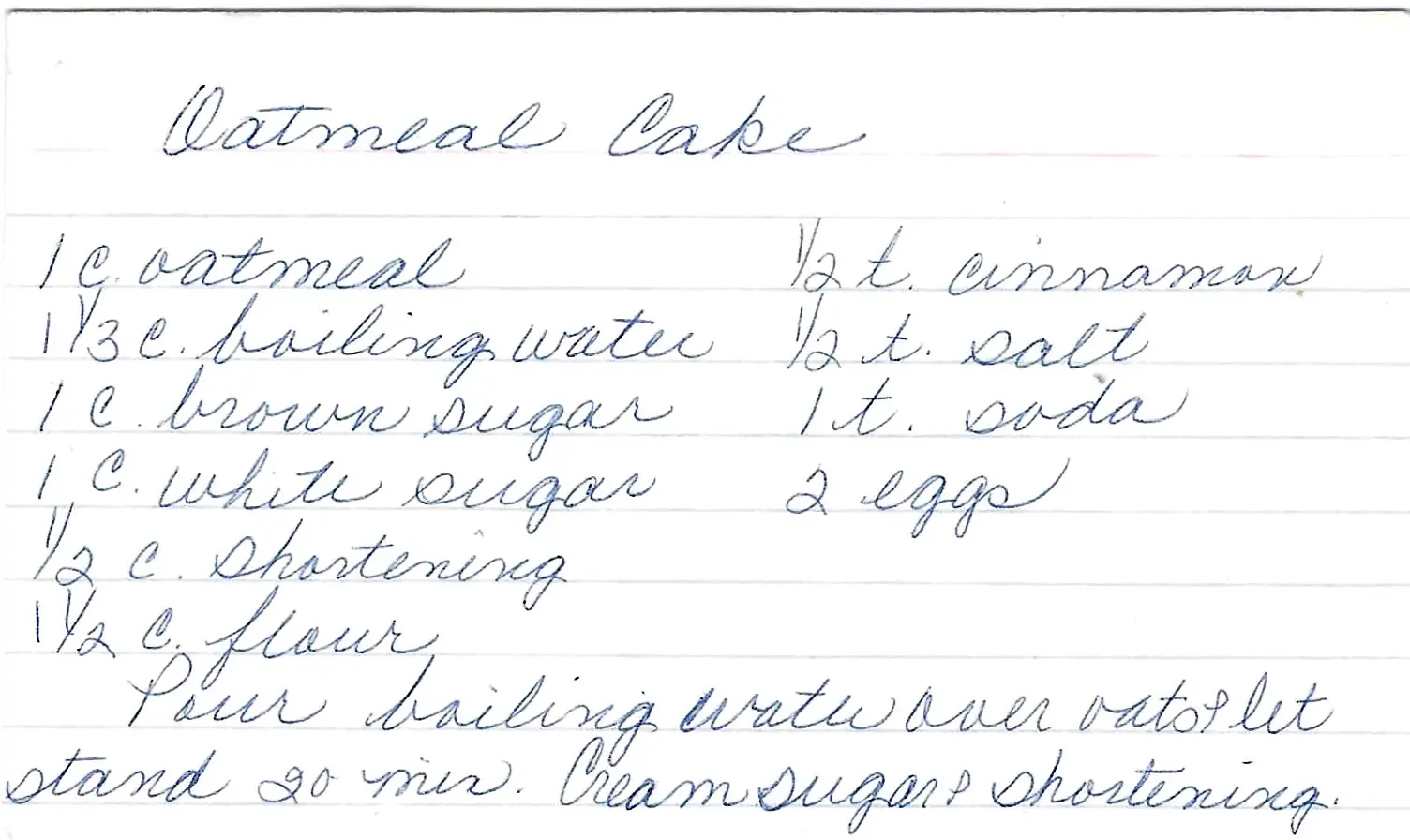 Original Handwritten Card
