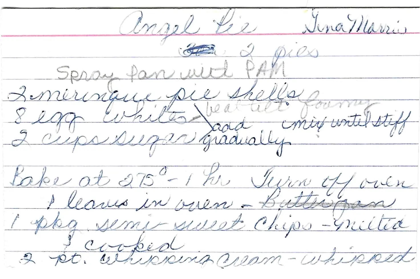 Original Handwritten Card