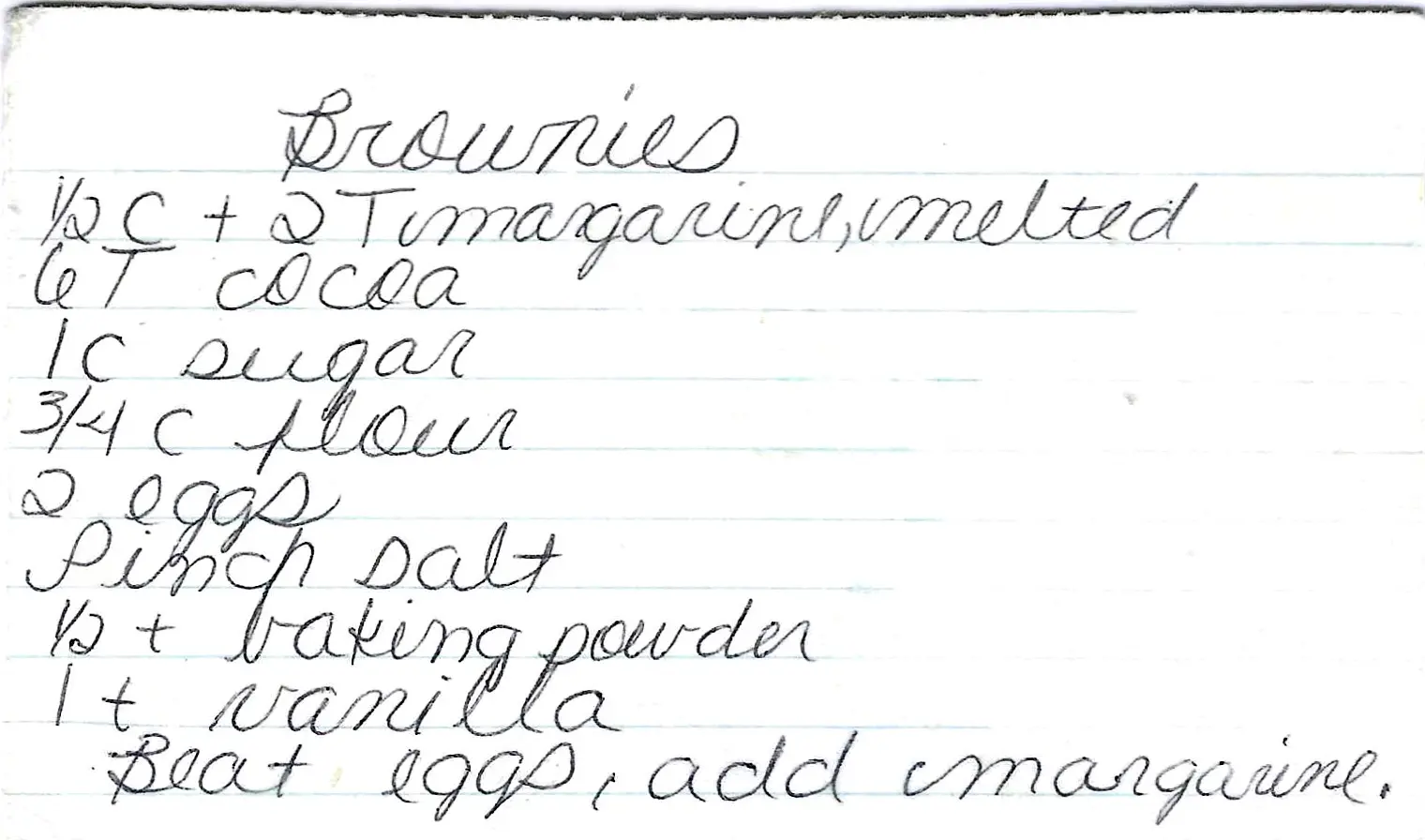 Original Handwritten Card