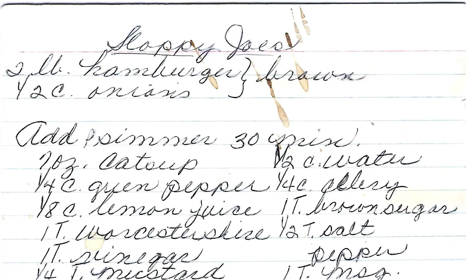 Original Handwritten Card