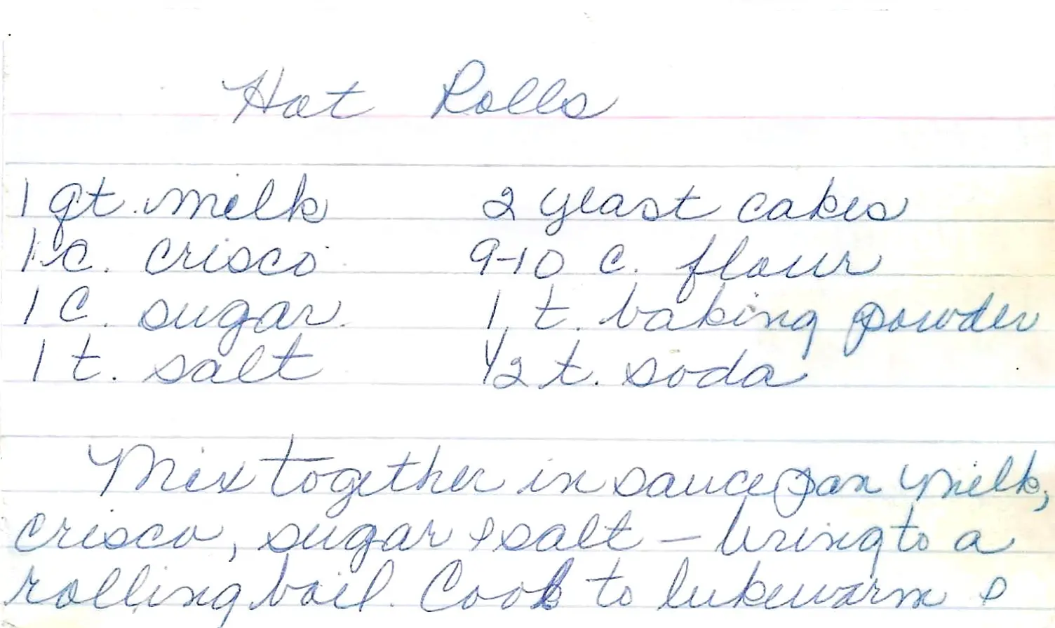 Original Handwritten Card