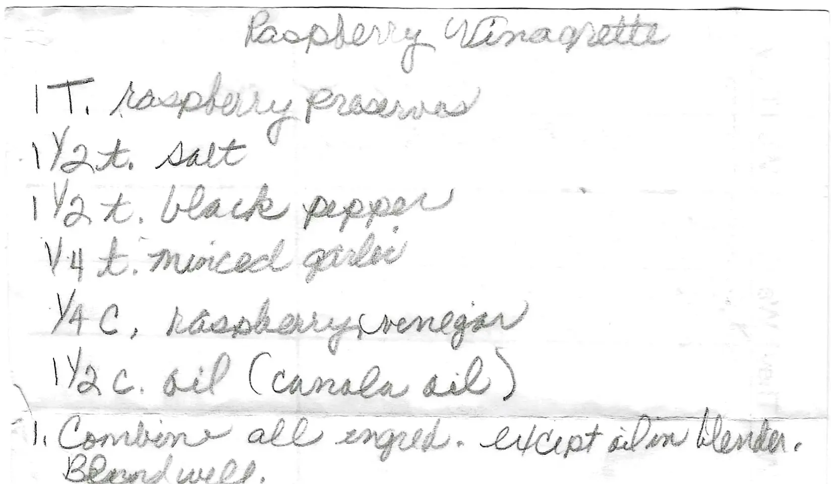 Original Handwritten Card