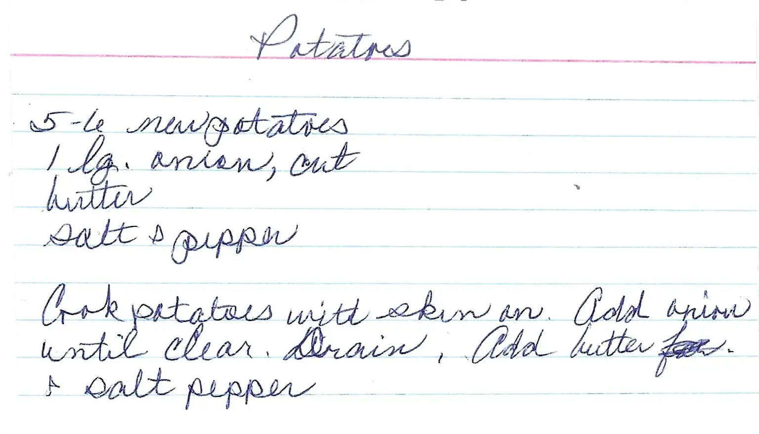 Original Handwritten Card