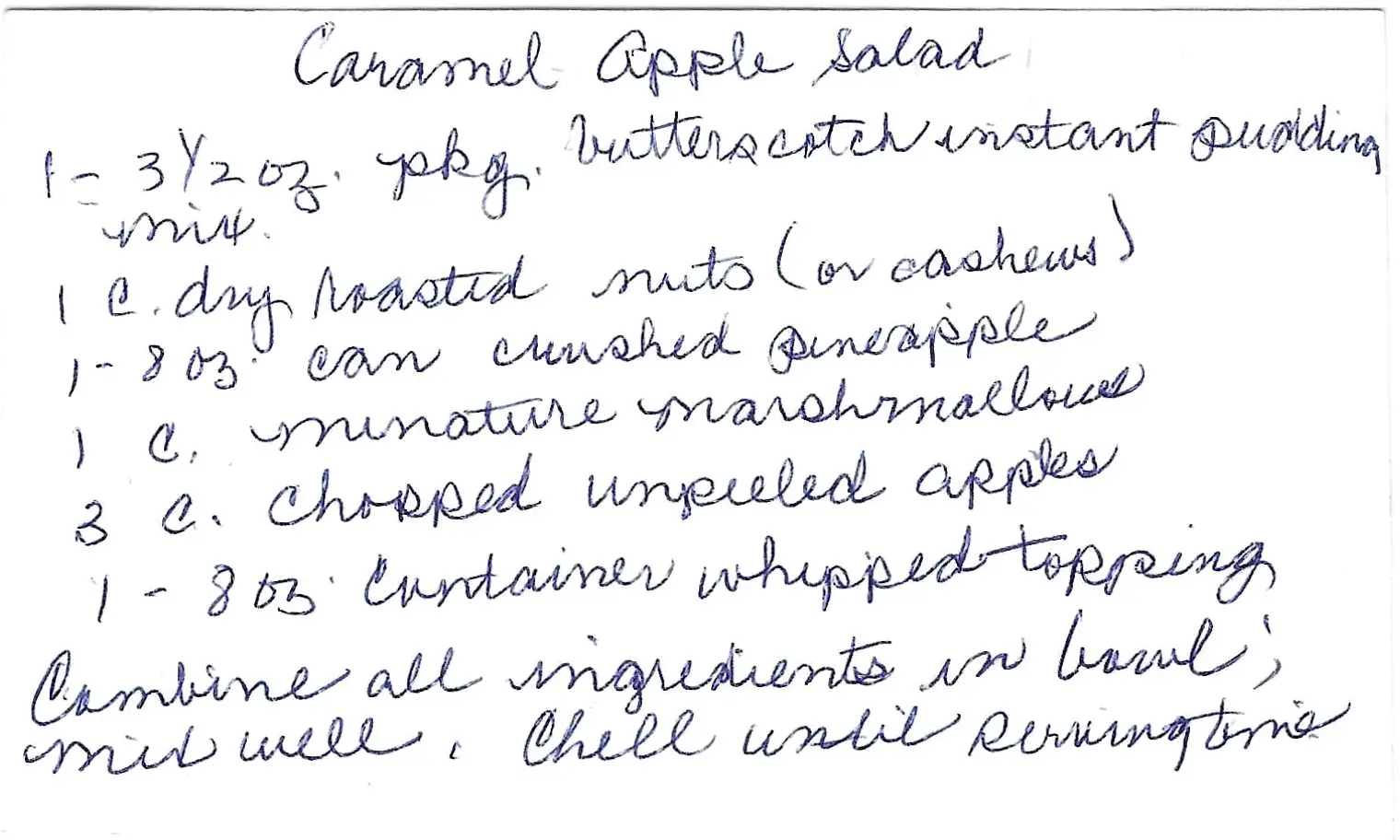 Original Handwritten Card