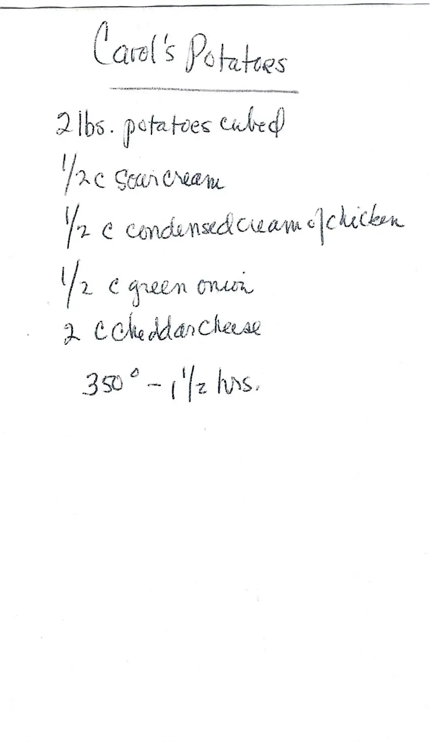 Original Handwritten Card