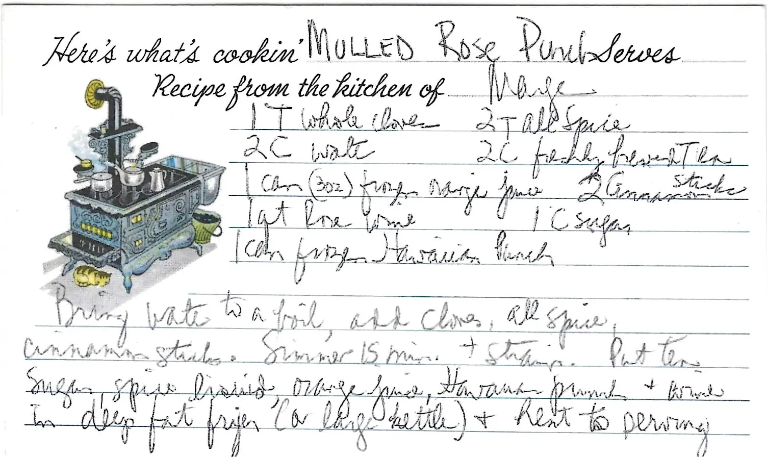 Original Handwritten Card