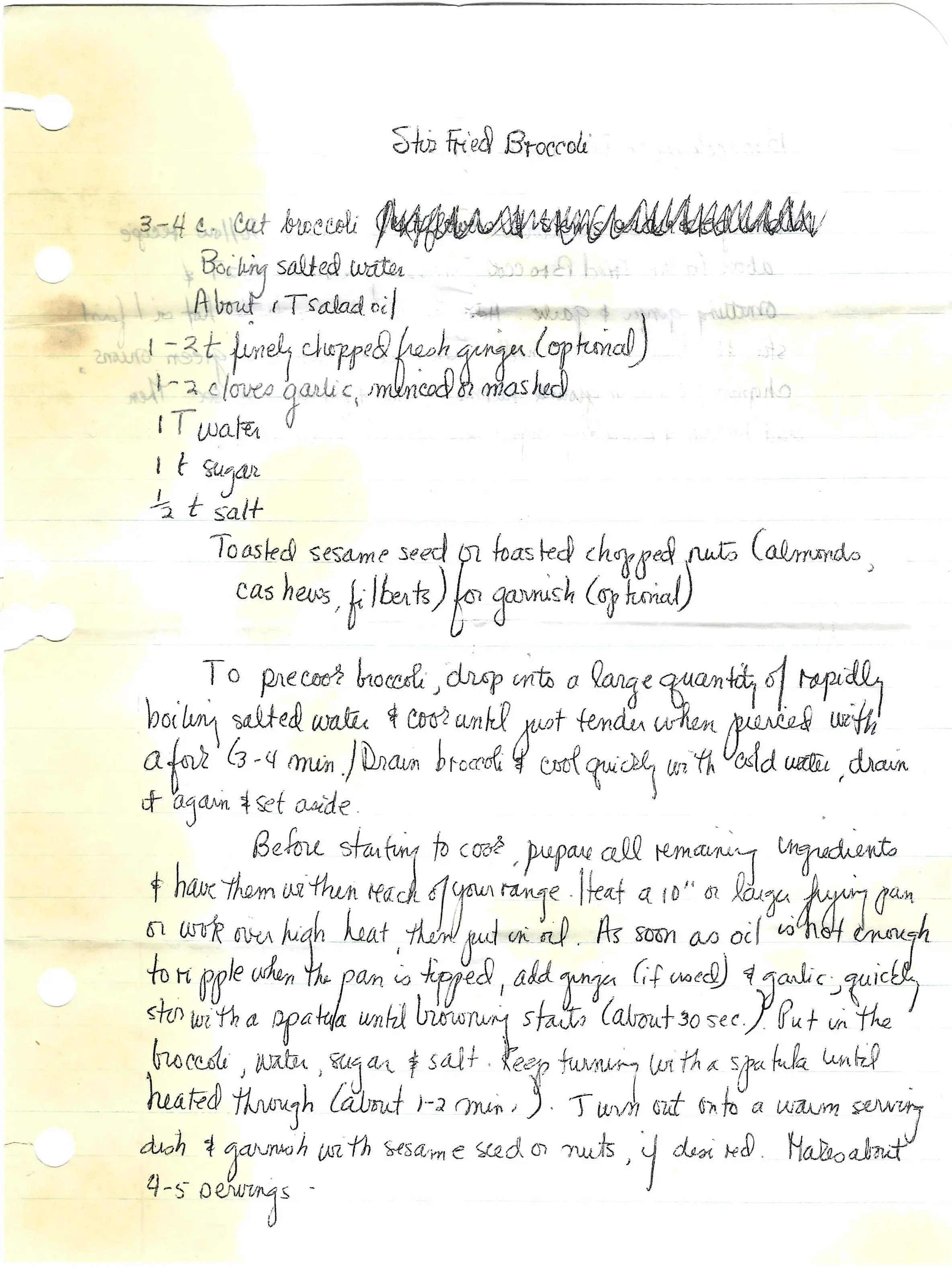 Original Handwritten Card