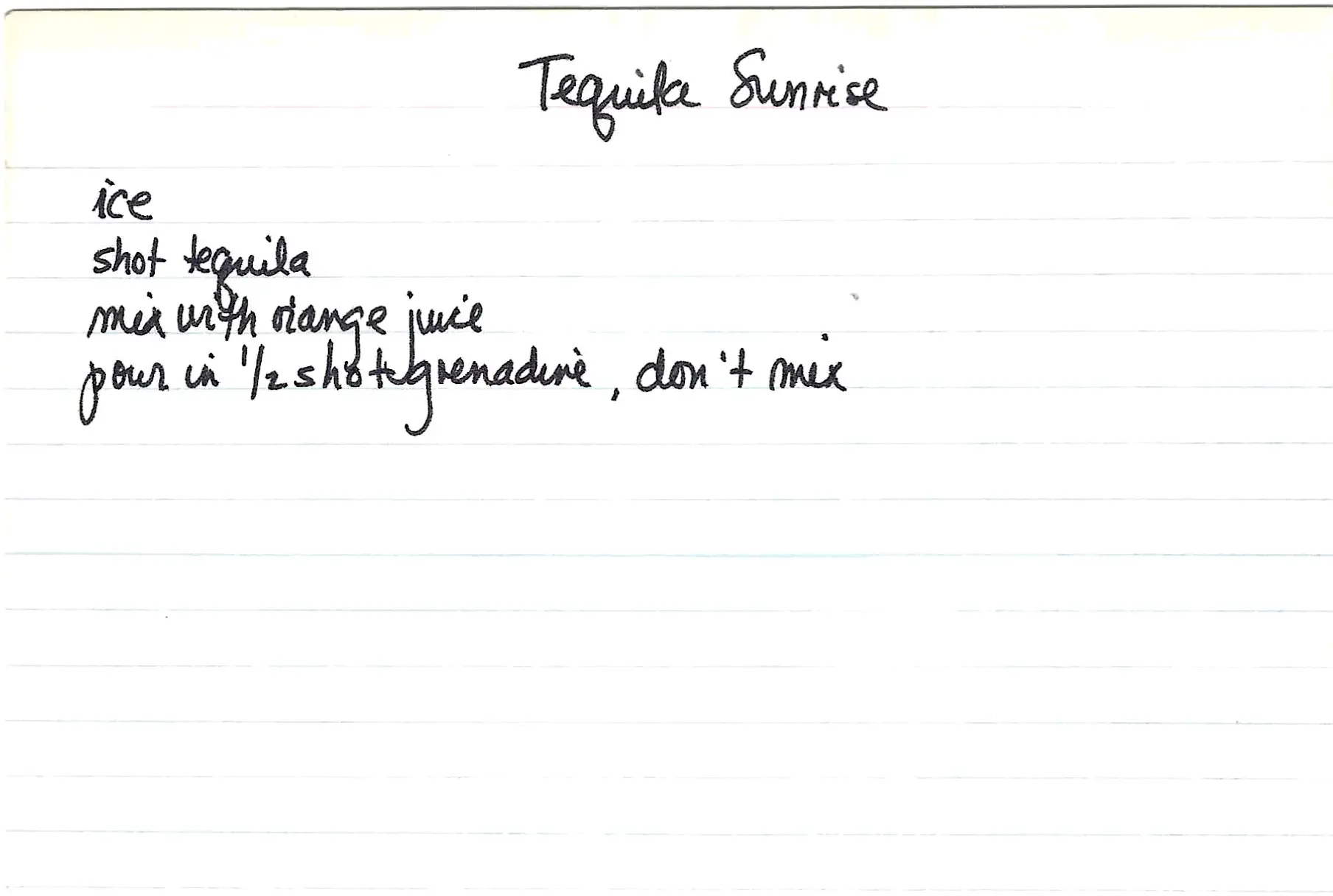 Original Handwritten Card