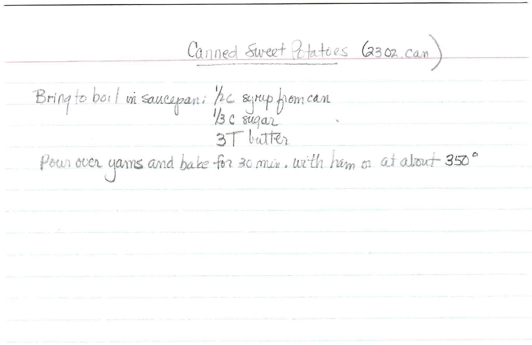 Original Handwritten Card