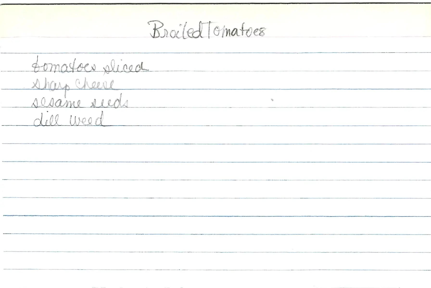 Original Handwritten Card