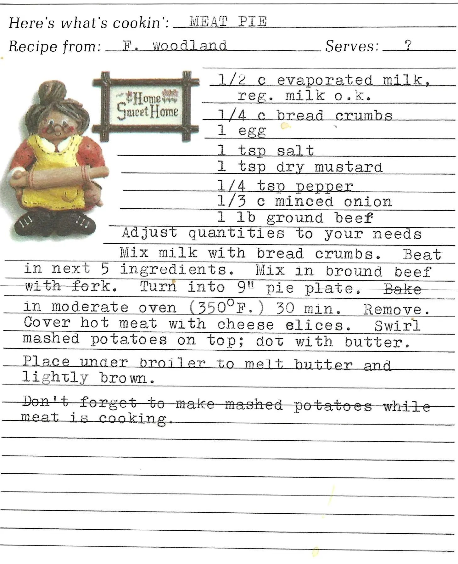 Original Handwritten Card