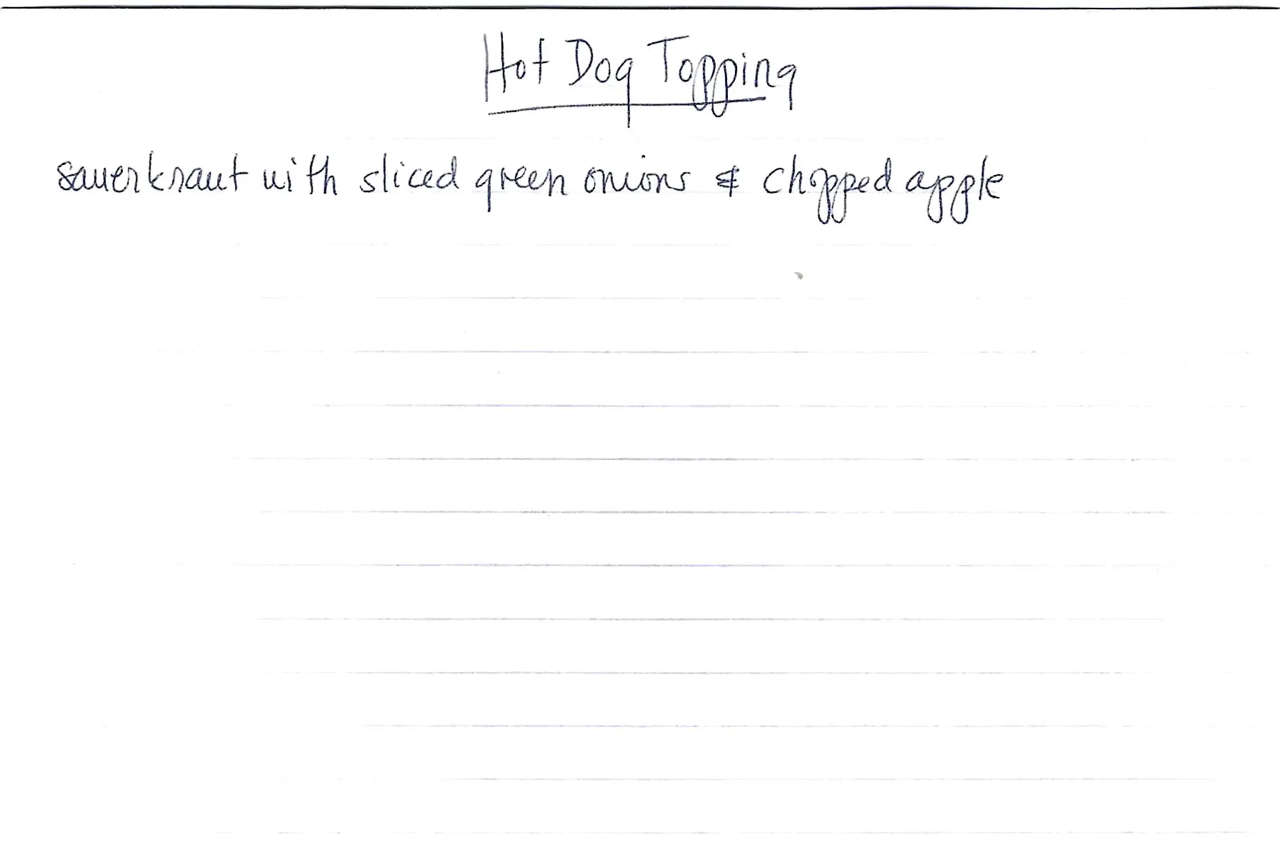 Original Handwritten Card