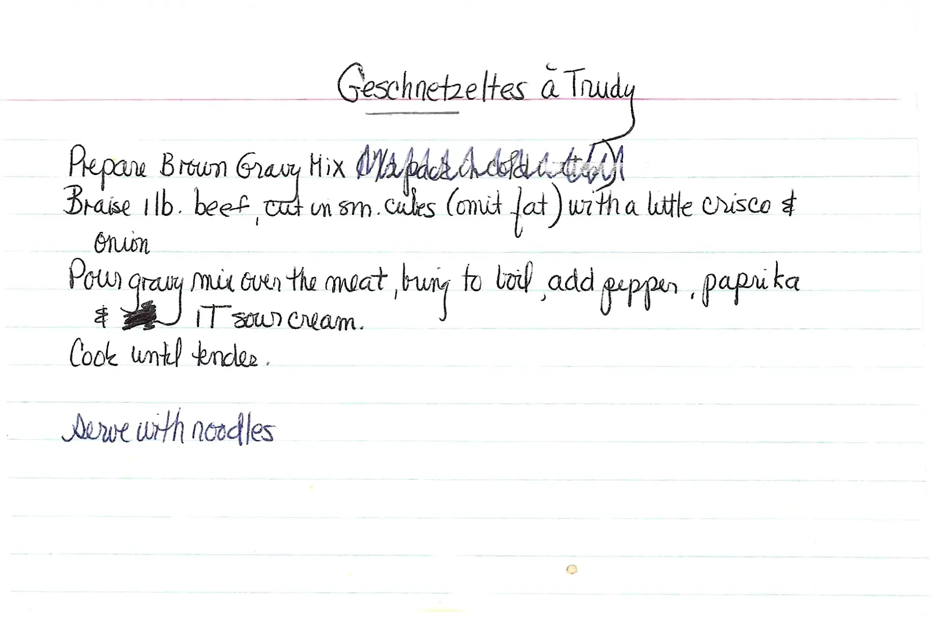 Original Handwritten Card