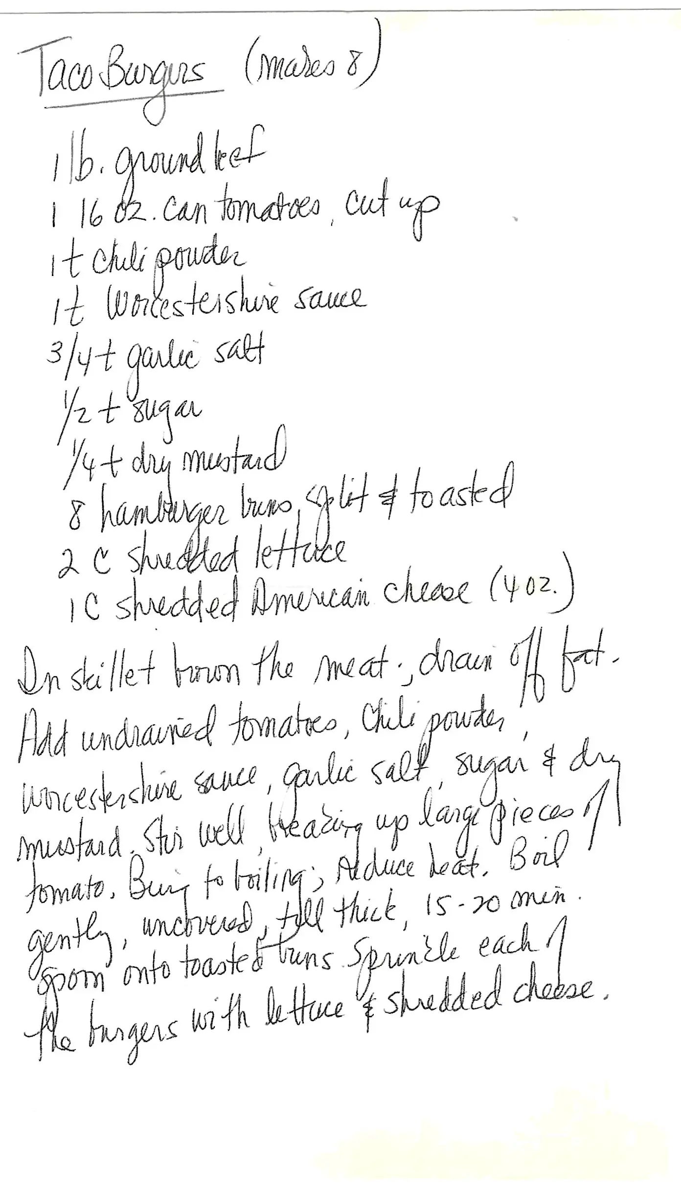 Original Handwritten Card