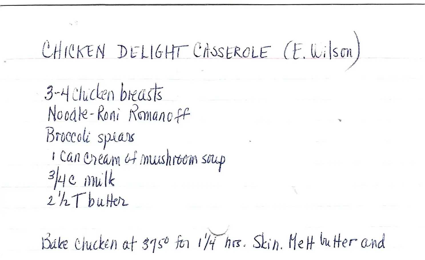 Original Handwritten Card
