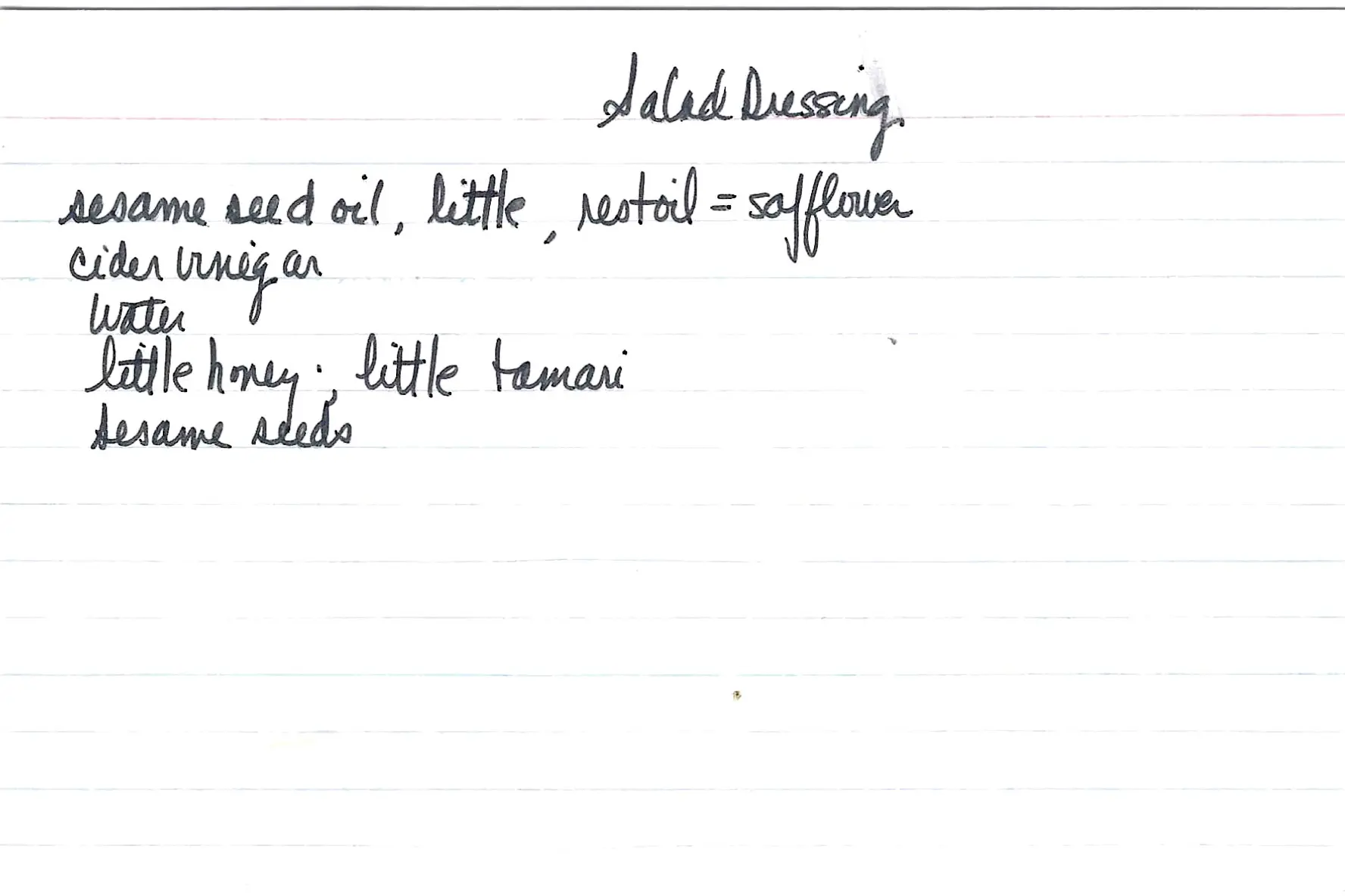 Original Handwritten Card