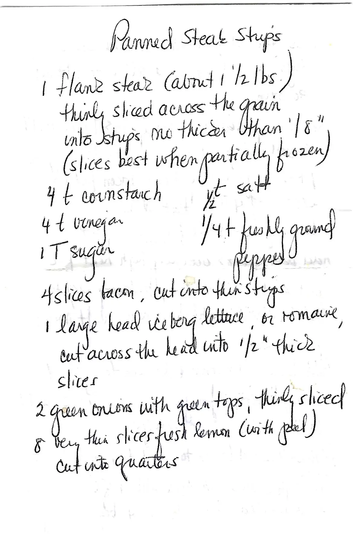 Original Handwritten Card