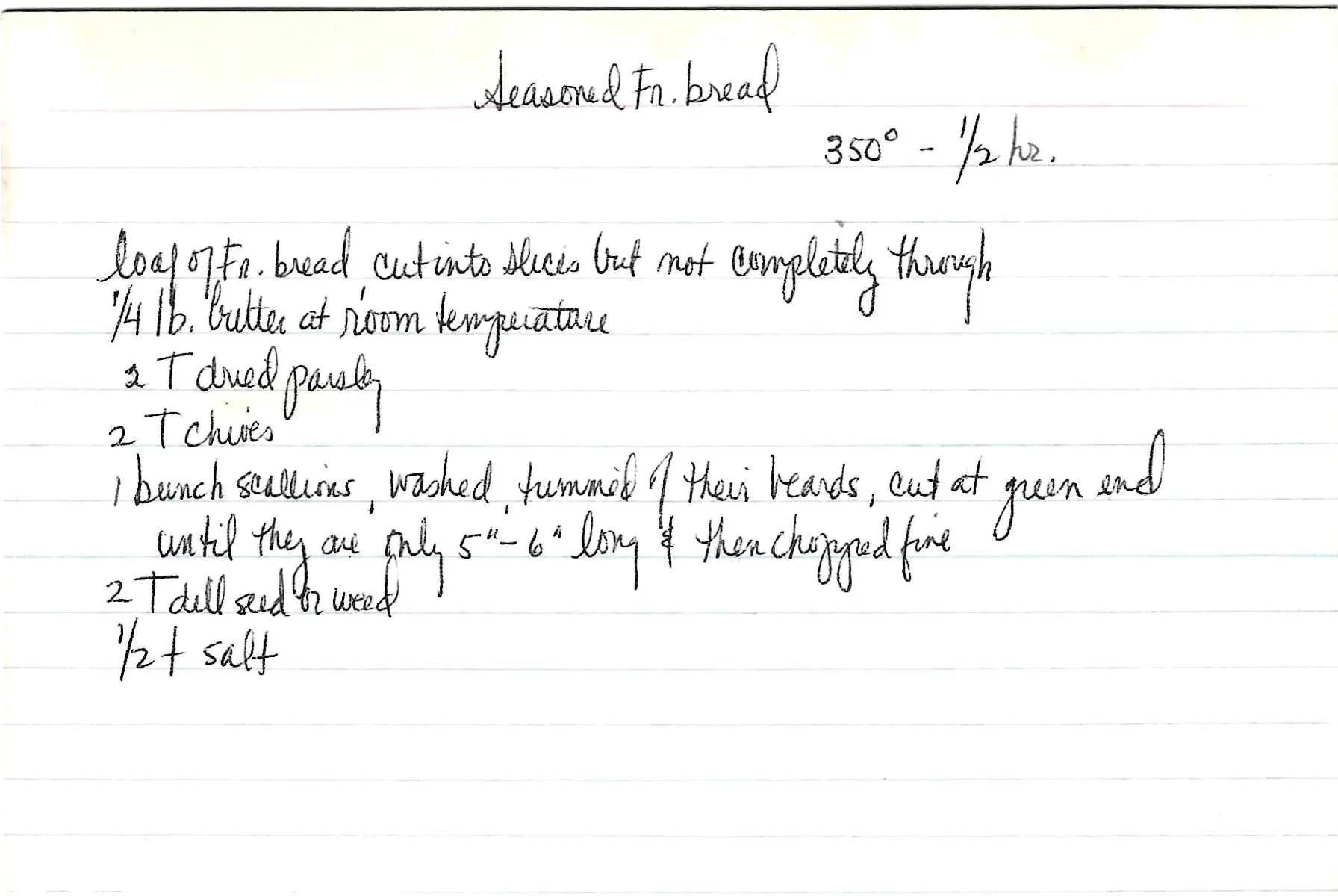 Original Handwritten Card