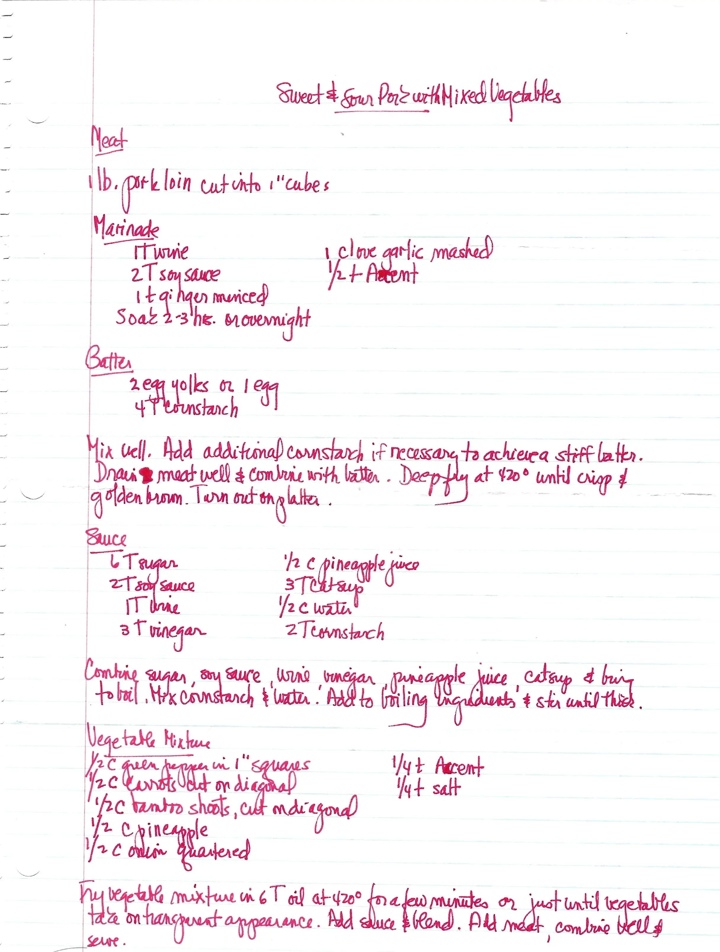 Original Handwritten Card