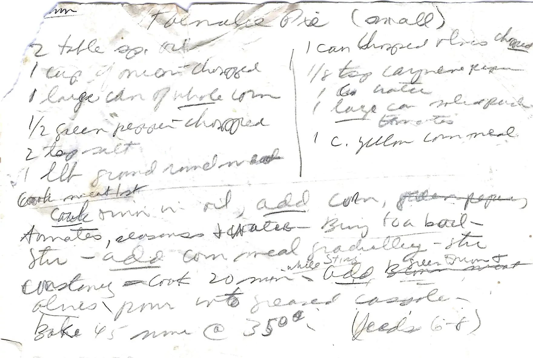 Original Handwritten Card