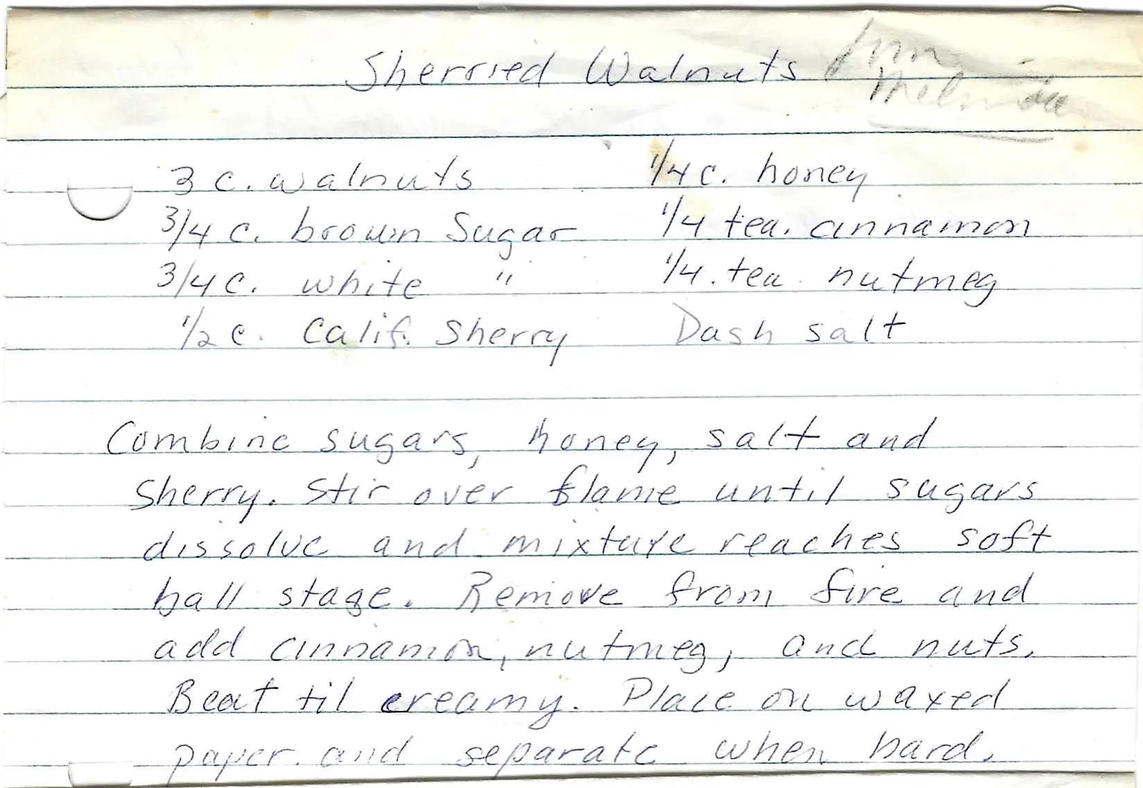 Original Handwritten Card