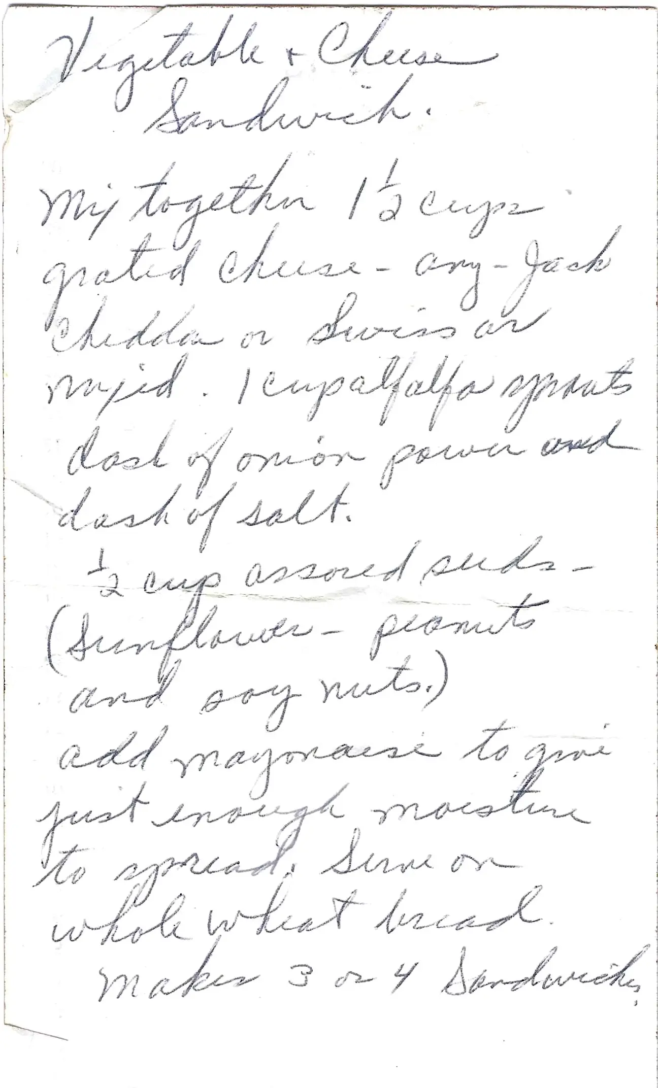Original Handwritten Card